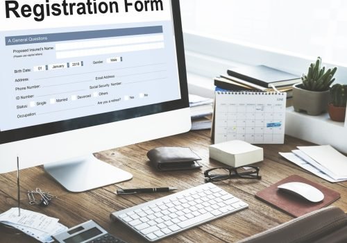 Registration Application Paper Form Concept